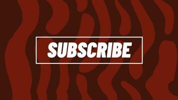 Seamless Lopping Animation of Subscribe with Red wave Abstract Background video