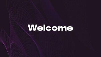 Seamless Lopping Animation of Welcome Modern Wave Background video