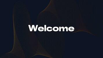 Seamless Lopping Animation of Welcome Modern Wave Background video