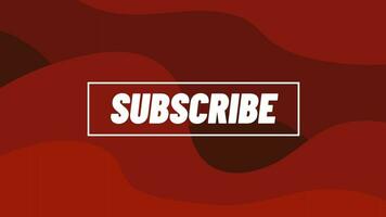 Seamless Lopping Animation of Subscribe with Red wave Abstract Background video