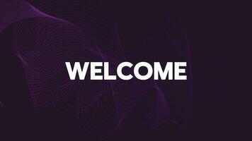 Seamless Lopping Animation of Welcome Modern Wave Background video