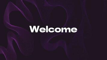 Seamless Lopping Animation of Welcome Modern Wave Background video