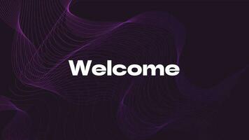 Seamless Lopping Animation of Welcome Modern Wave Background video