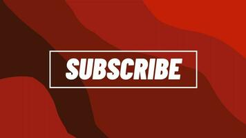 Seamless Lopping Animation of Subscribe with Red wave Abstract Background video