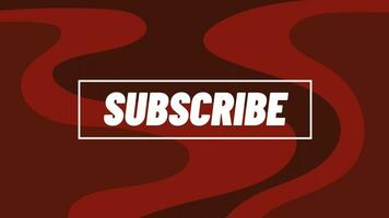 Seamless Lopping Animation of Subscribe with Red wave Abstract Background video