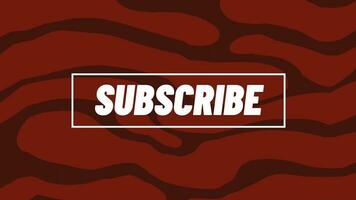 Seamless Lopping Animation of Subscribe with Red wave Abstract Background video