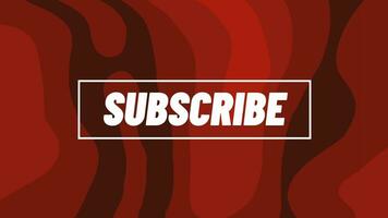 Seamless Lopping Animation of Subscribe with Red wave Abstract Background video