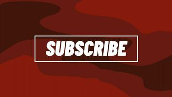 Seamless Lopping Animation of Subscribe with Red wave Abstract Background video