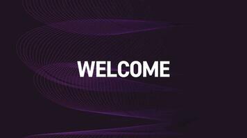 Seamless Lopping Animation of Welcome Modern Wave Background video