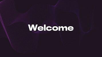 Seamless Lopping Animation of Welcome Modern Wave Background video