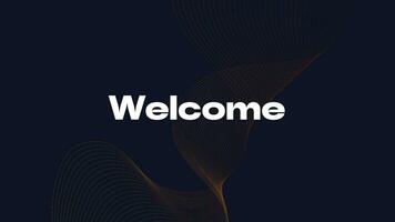 Seamless Lopping Animation of Welcome Modern Wave Background video