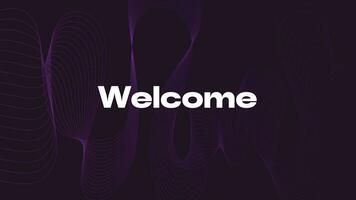 Seamless Lopping Animation of Welcome Modern Wave Background video
