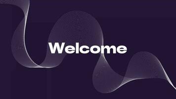 Seamless Lopping Animation of Welcome Modern Wave Background video