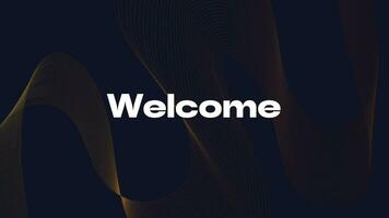 Seamless Lopping Animation of Welcome Modern Wave Background video