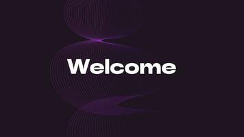 Seamless Lopping Animation of Welcome Modern Wave Background video