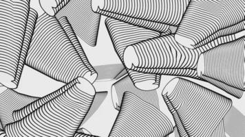 Seamless Lopping Animation of monochrome lines seamless pattern Background video