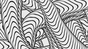 Seamless Lopping Animation of monochrome lines seamless pattern Background video