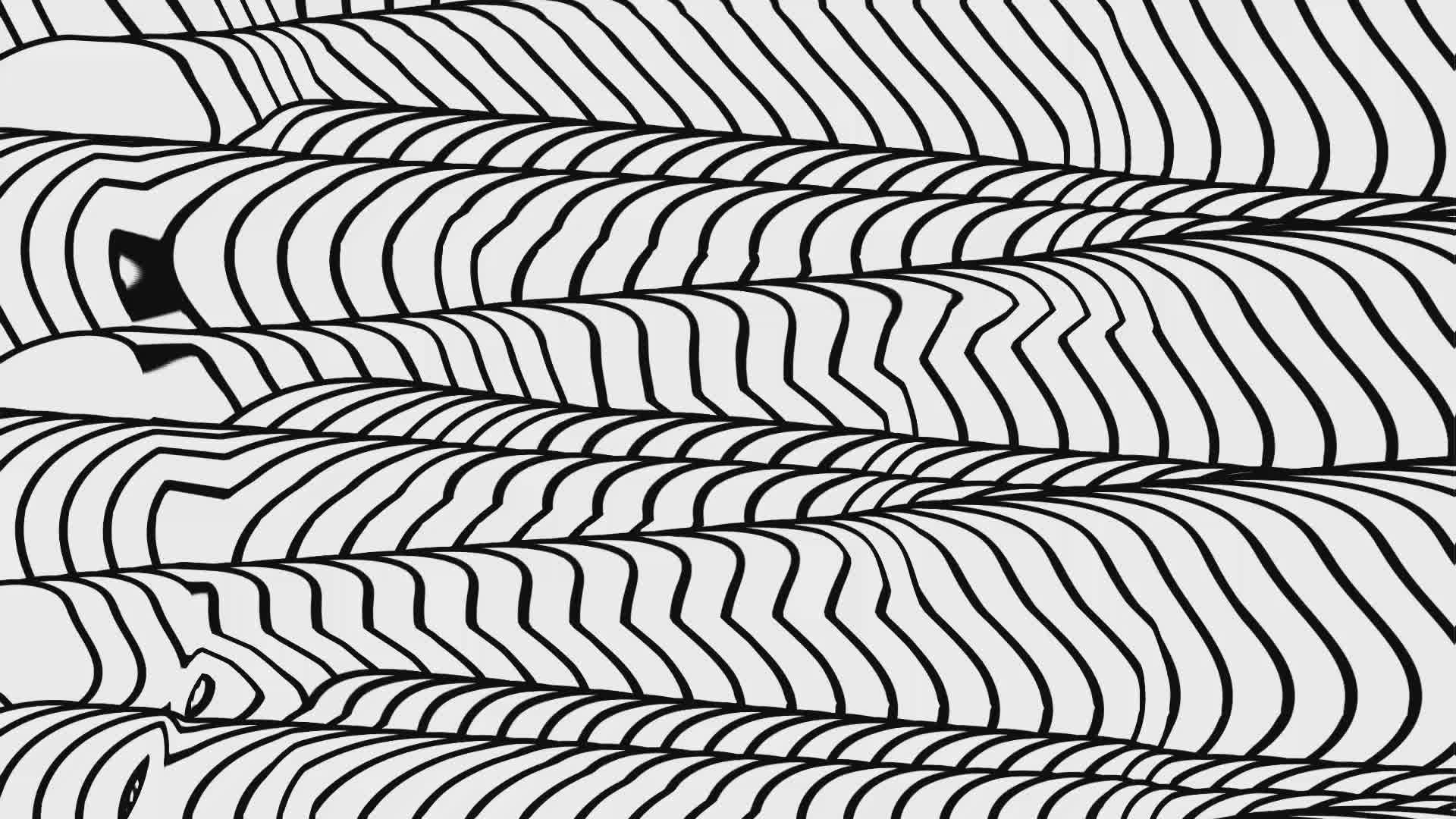 Seamless Lopping Animation of monochrome lines seamless pattern