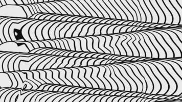 Seamless Lopping Animation of monochrome lines seamless pattern Background video