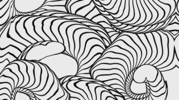 Seamless Lopping Animation of monochrome lines seamless pattern Background video