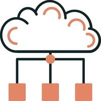 nube propiedades vector icono