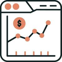 icono de vector de mercado de valores