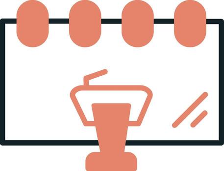 icono de vector de presentación