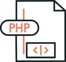 icono de vector de php