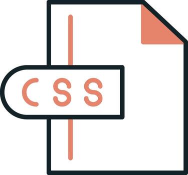 icono de vector de archivo css