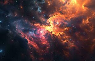 ai generado el nebulosa en interior espacio foto