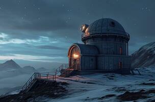 AI generated the astronomical observatory is an important site for the search for hidden worlds photo