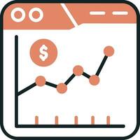 icono de vector de mercado de valores