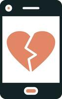 Heart Break Vector Icon