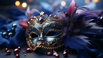 AI generated Elegant masquerade ball, a night of mystery and glamour generated by AI photo