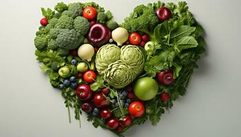 AI generated Fresh vegetables, healthy eating, nature colorful bounty on your plate generated by AI photo