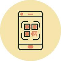 Smartphone Qr Code Vector Icon