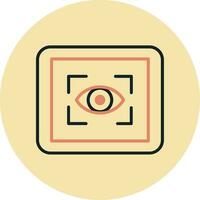 icono de vector de escáner ocular