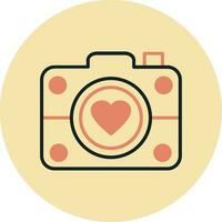 icono de vector de cámara de fotos