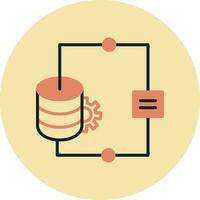 icono de vector de integración de datos