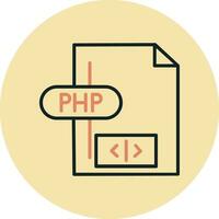 icono de vector de php