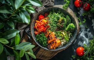 AI generated food healthy for paleo diet photo