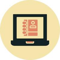 Laptop User Vector Icon