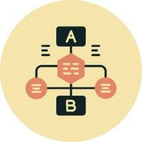 icono de vector de diagrama de flujo