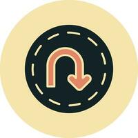 U Turn Vector Icon