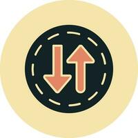 Two Way Street Vector Icon