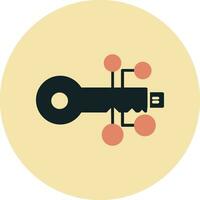 digital key Vector Icon