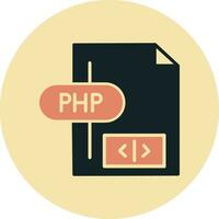 icono de vector de php