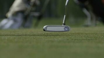 Golfer Hitting Golf Shot with Club on the Course. Hit the ball Golf photo