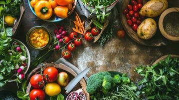 ai generado sano comida adelgazar dieta plan diario Listo menú antecedentes foto