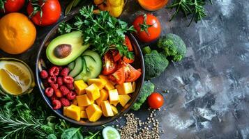 ai generado sano comida adelgazar dieta plan diario Listo menú antecedentes foto